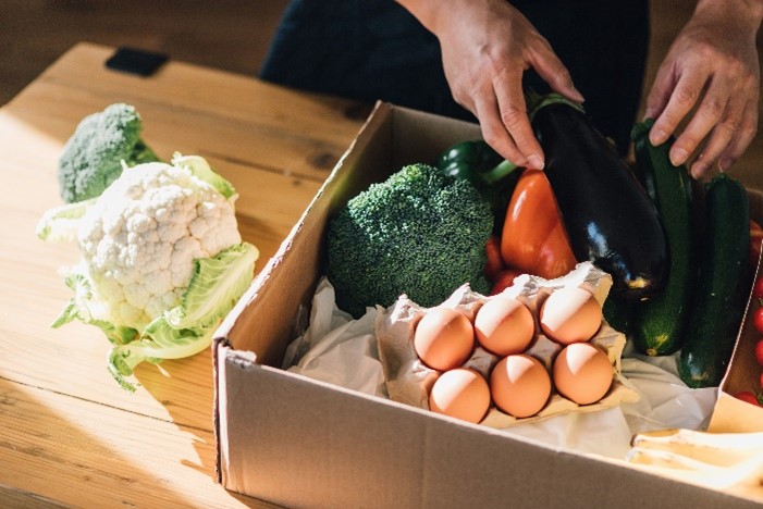 Photo of person picking out vegetables