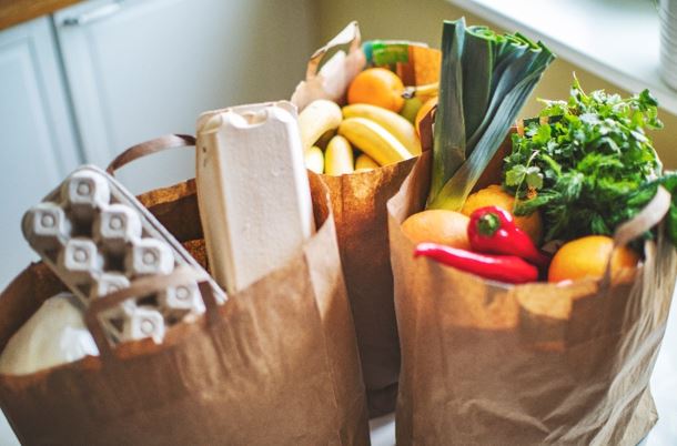 Photo of Fruits and vegetables in bags